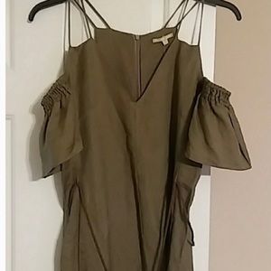 CAARA Linen Jumper | Color: Green | Size: S Fits Size 8,